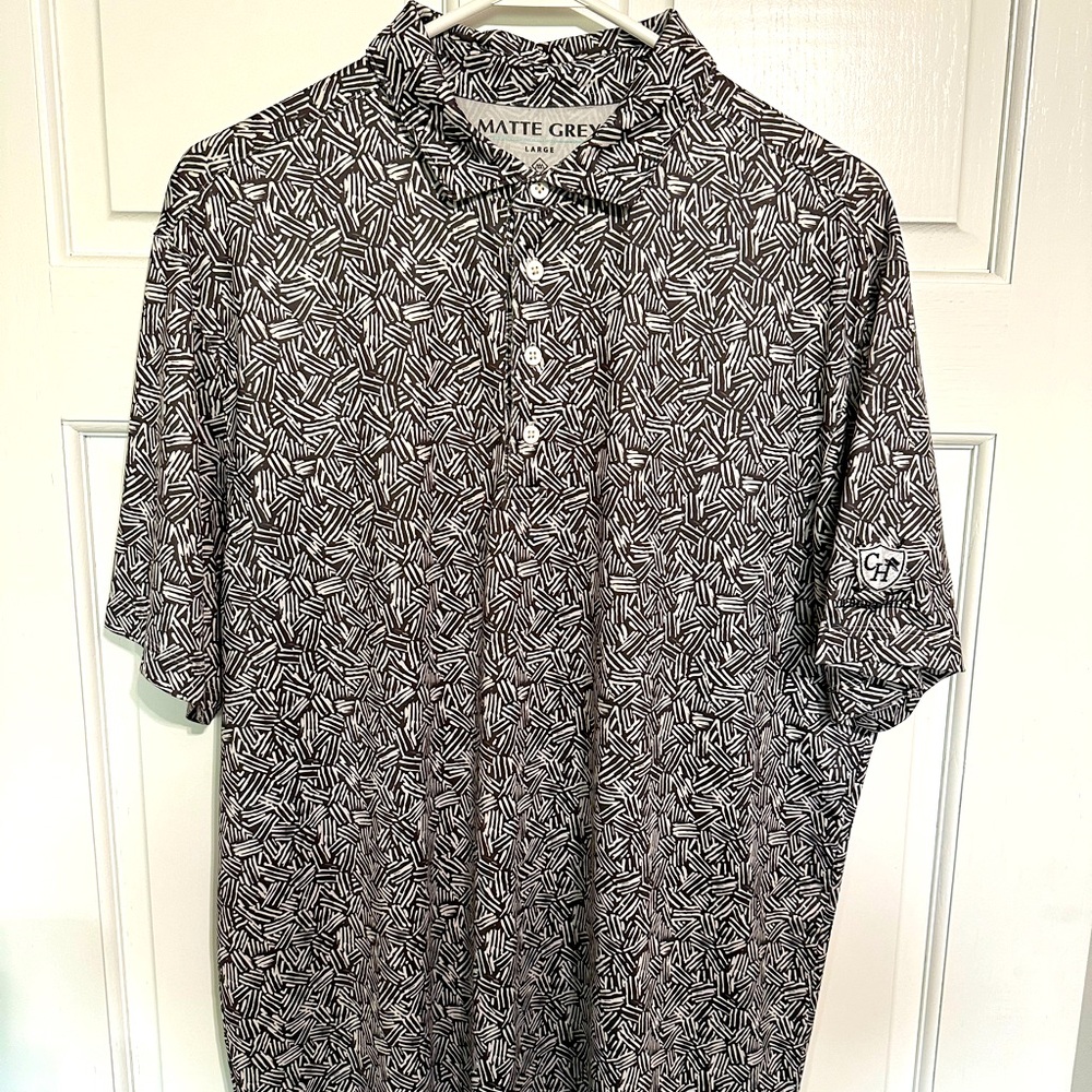 Men’s Matte Grey Polo size Large